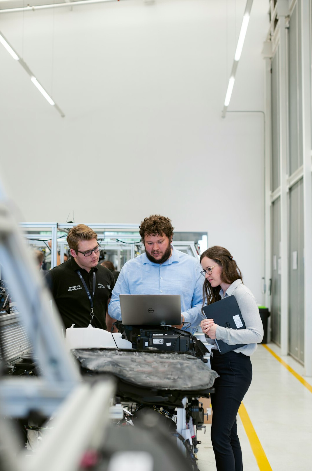 diverse business team in workshop