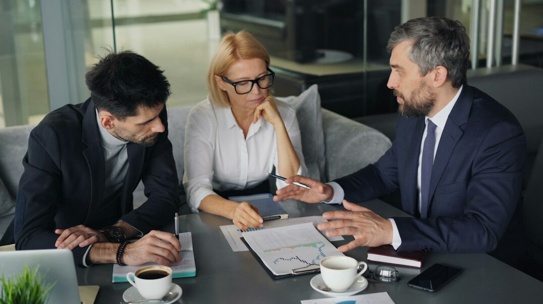 corporate team meeting discussion