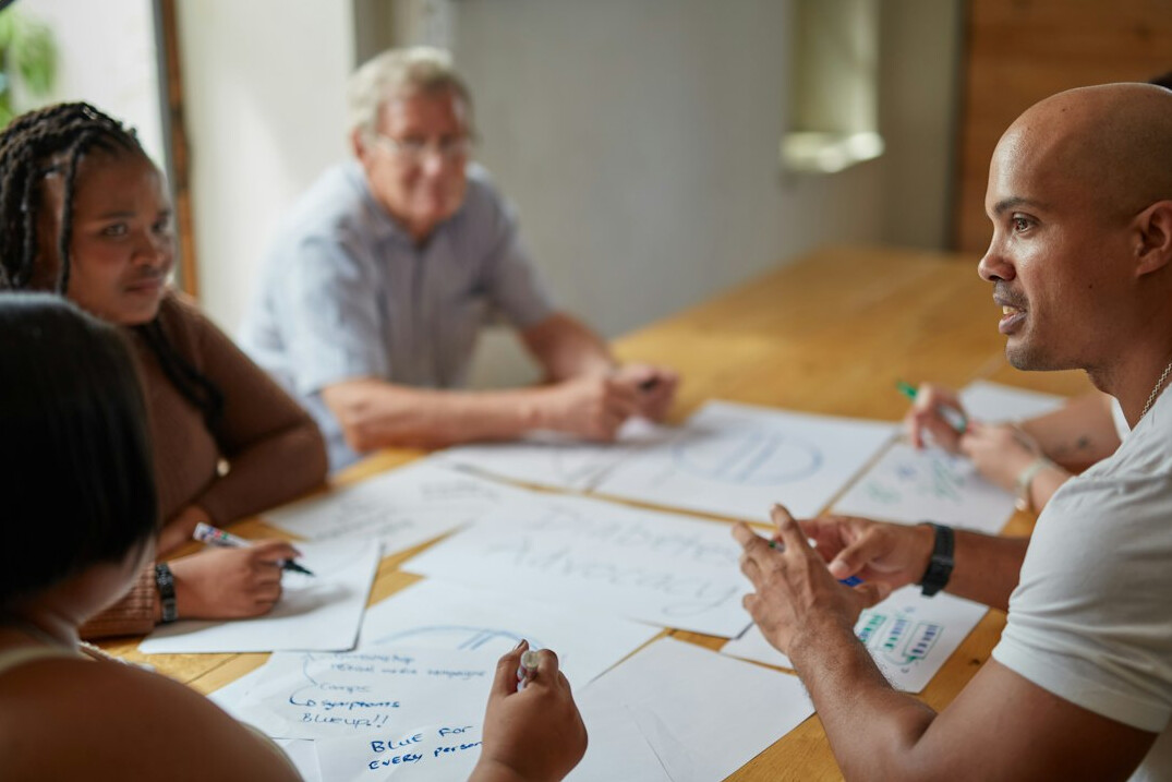 diverse business team planning
